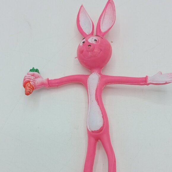 Vintage Bendable Posable Bunny Easter Carrot - Picture 4 of 7